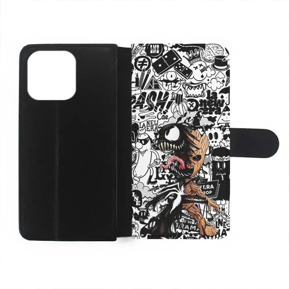 Groot x Venom Fusion Mode iPhone 15 Pro Max Case-Flip Wallet Case-Xtracase