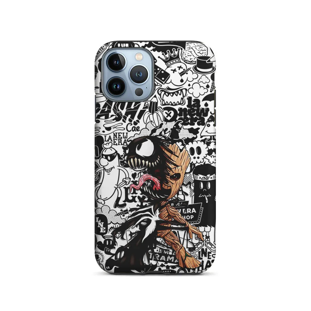 Groot x Venom Fusion Mode iPhone 13 Pro Case-2 in 1 Tough Case-Xtracase