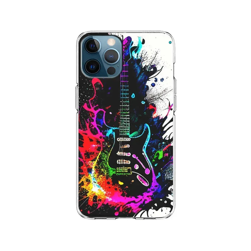 Guitar Art Explosion iPhone 15 Pro Max Case-Clear Soft Case-Xtracase