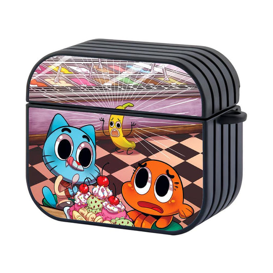 Gumball Banana Ice Cream Desert Hard Plastic Case Cover For Apple Airpods 3-Xtracase