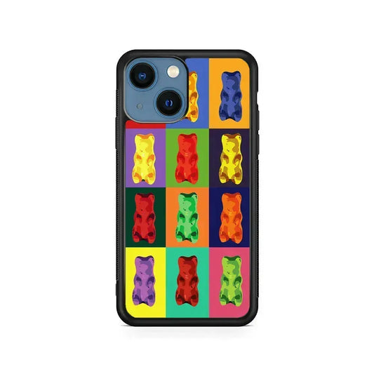 Gummy Bear Pop Art iPhone 13 Mini Case-Rubber / Black (2D Case)-Xtracase