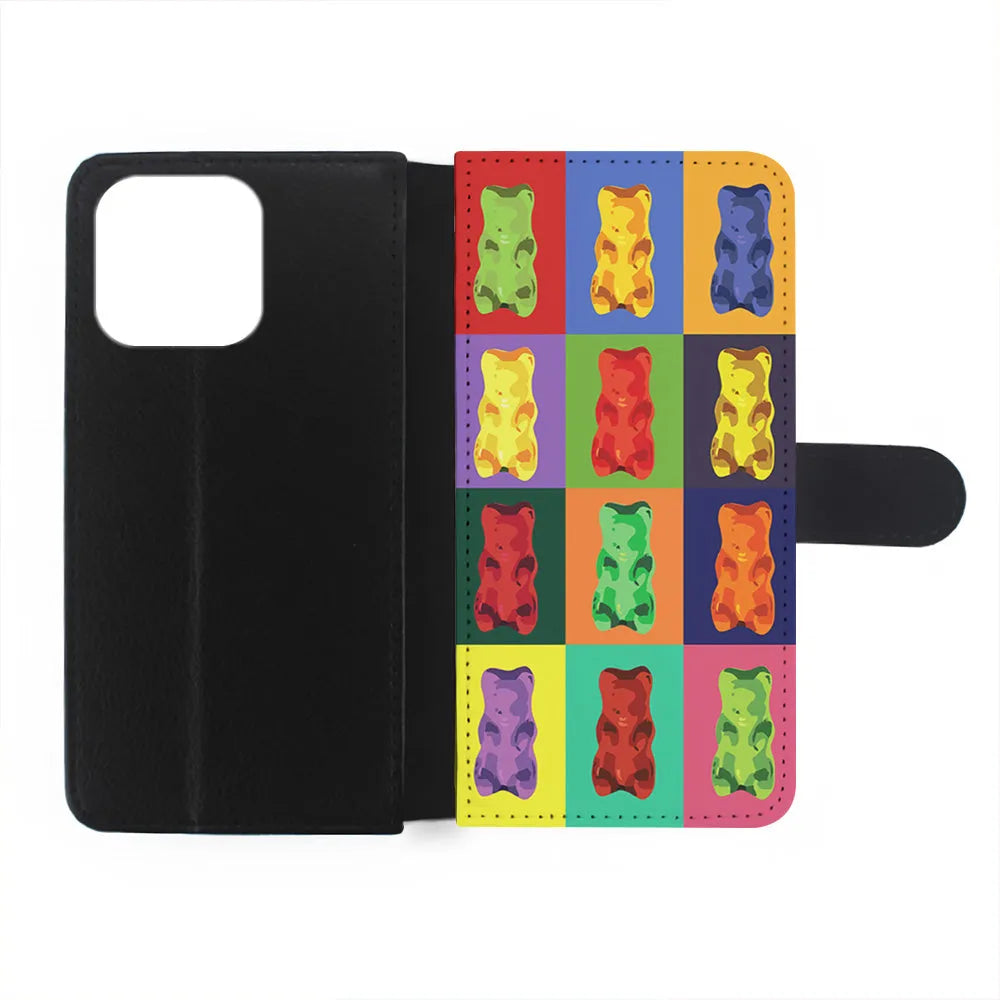 Gummy Bear Pop Art iPhone 13 Pro Case-Flip Wallet Case-Xtracase