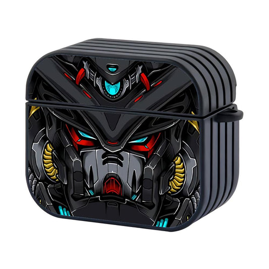 Gundam Head Black Hard Plastic Case Cover For Apple Airpods 3-Xtracase