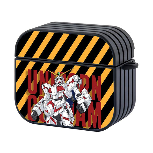 Gundam Unicorn Bold of Danger Hard Plastic Case Cover For Apple Airpods 3-Xtracase