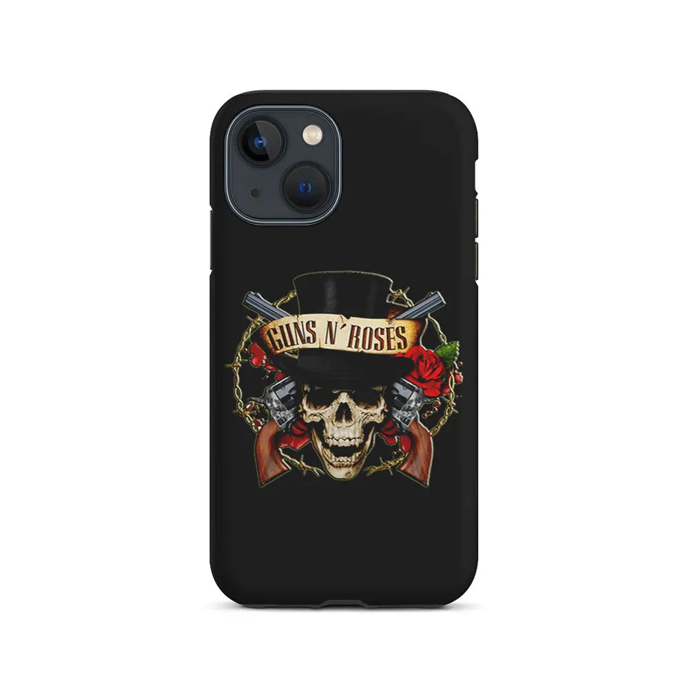 Guns N Roses Rock Skull iPhone 14 Plus Case-2 in 1 Tough Case-Xtracase