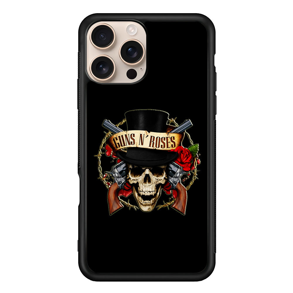 Guns N Roses Rock Skull iPhone 16 Pro Max Case - iPhone 16 Pro Max