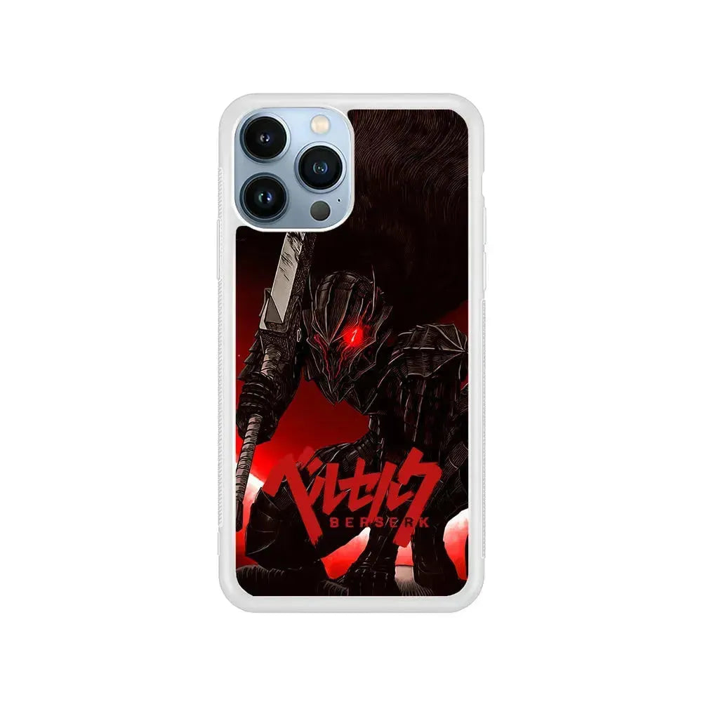 Guts Berserk Beast Armor iPhone 15 Pro Max Case-Rubber / White (2D Case)-Xtracase