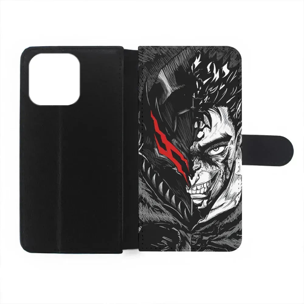 Guts Berserk Face iPhone 15 Pro Max Case-Flip Wallet Case-Xtracase