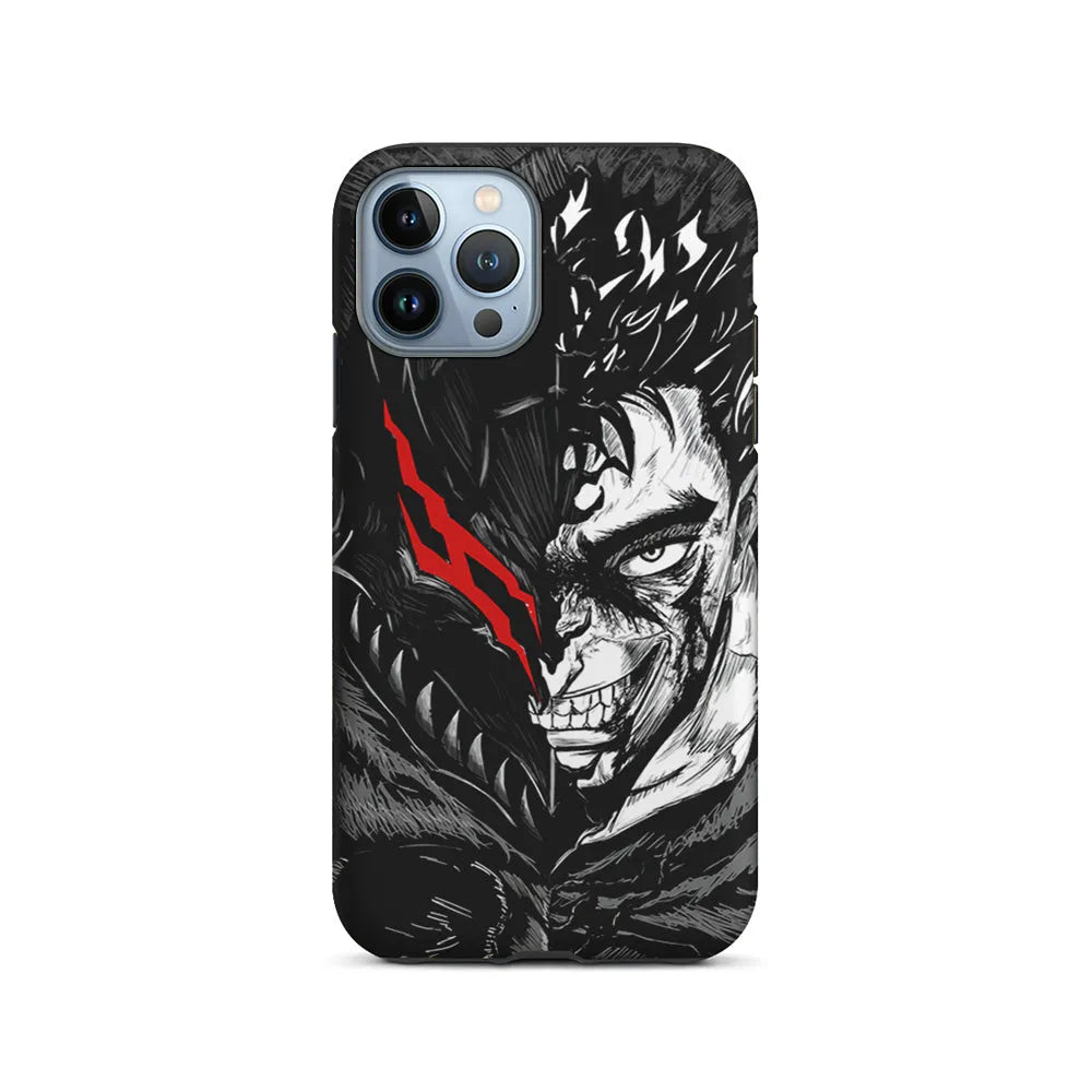 Guts Berserk Face iPhone 13 Pro Case-2 in 1 Tough Case-Xtracase