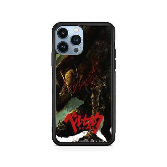 Guts Berserk Full Armor iPhone 13 Pro Case-Rubber / Black (2D Case)-Xtracase
