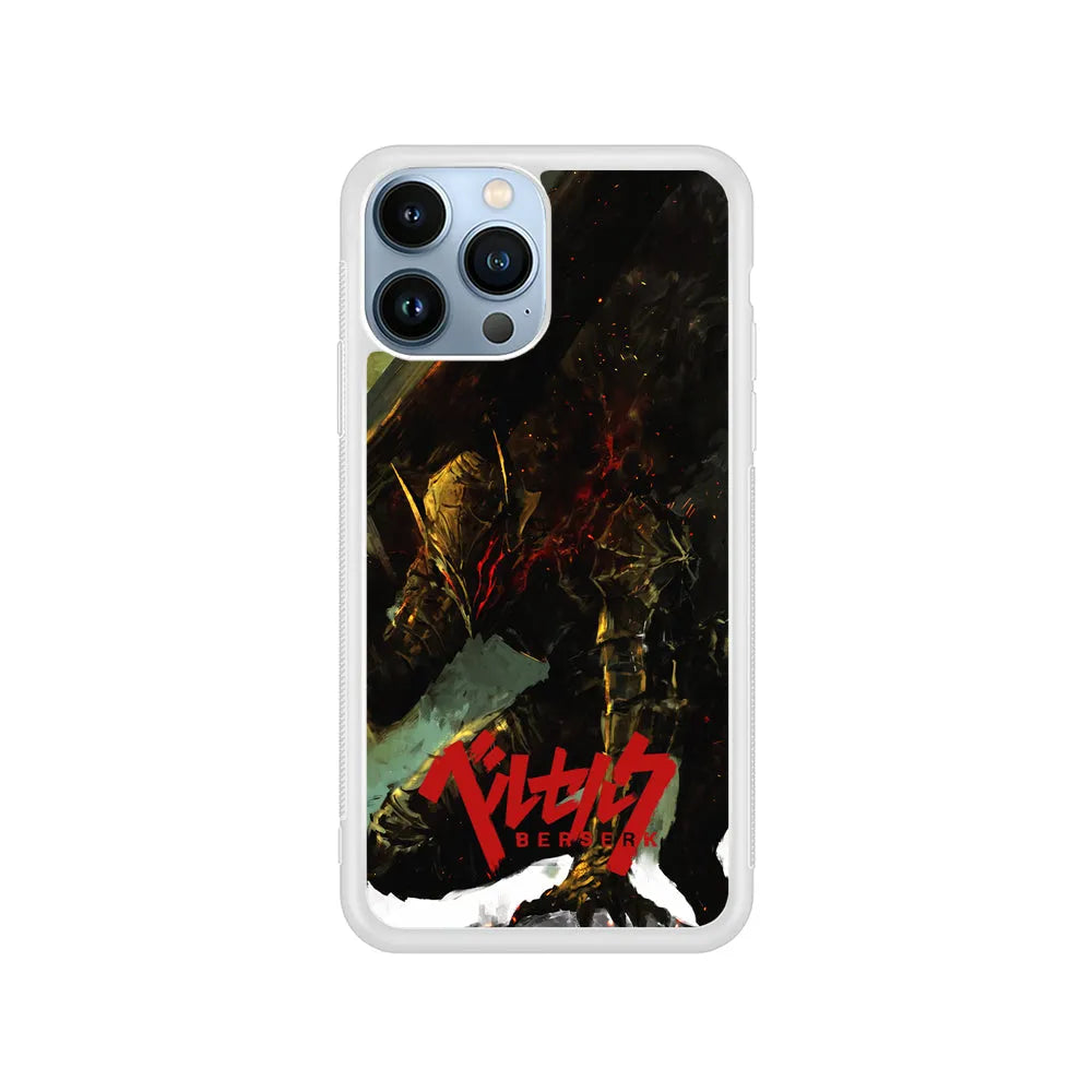 Guts Berserk Full Armor iPhone 13 Pro Case-Rubber / White (2D Case)-Xtracase