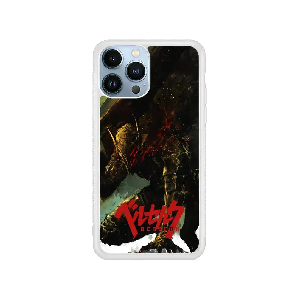 Guts Berserk Full Armor iPhone 15 Pro Max Case-Rubber / White (2D Case)-Xtracase