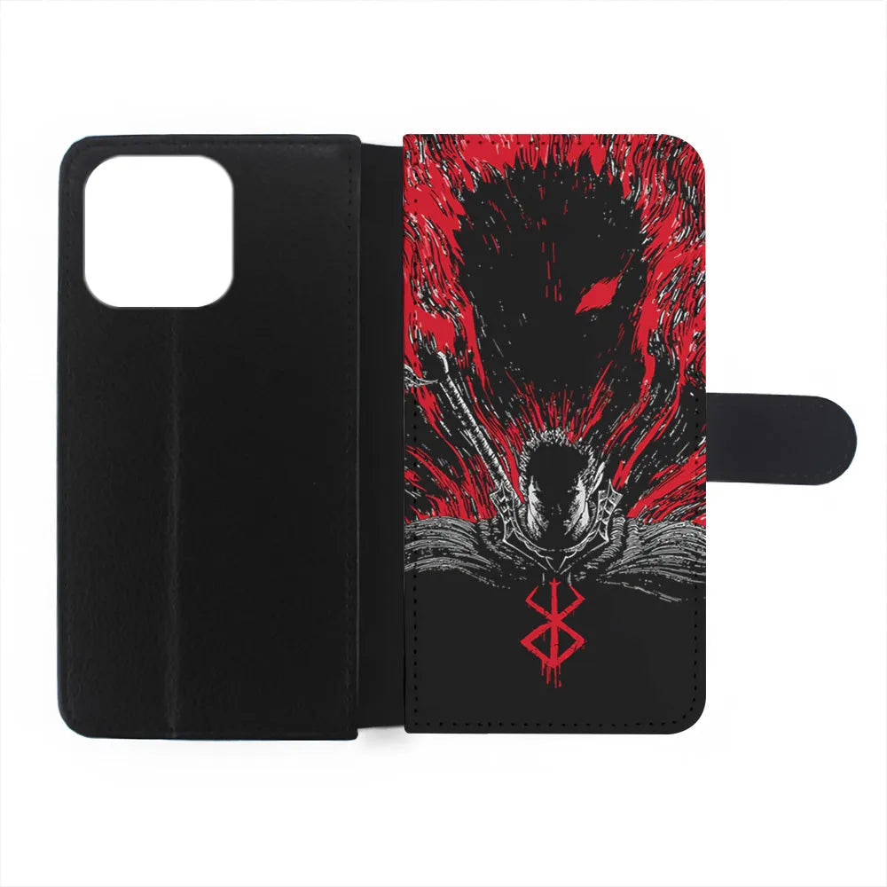 Guts Berserk The Black Swordsman iPhone 13 Pro Max Case-Flip Wallet Case-Xtracase