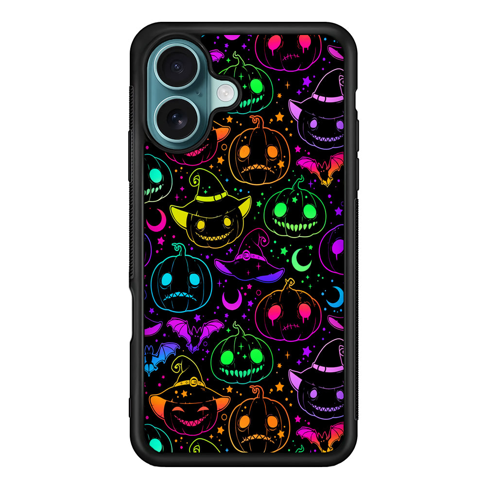 Halloween Pumpkins and Flying Bats iPhone 16 Case - Xtracase