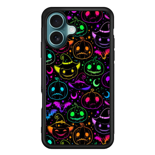 Halloween Pumpkins and Flying Bats iPhone 16 Plus Case - Xtracase