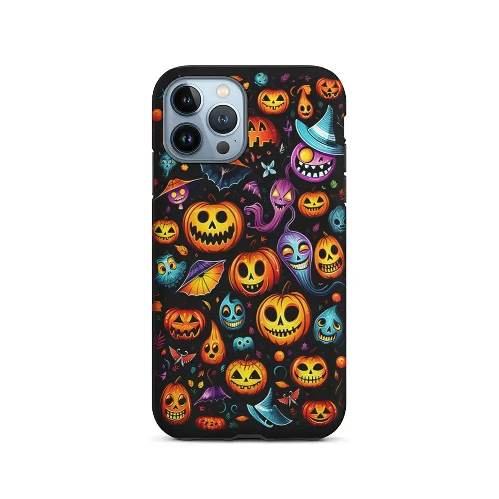 Halloween Pumpkins and Ghosts iPhone 15 Pro Max Case-2 in 1 Tough Case-Xtracase