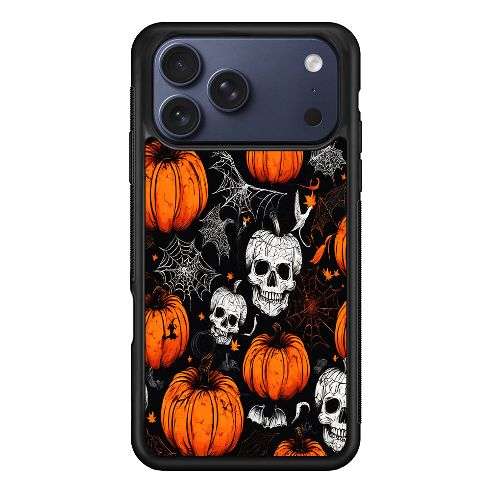 Halloween Skull and Spider Webs iPhone 17 Pro Case - Xtracase