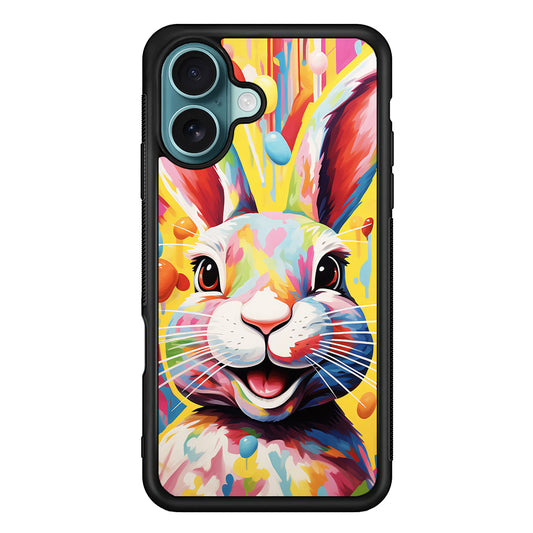 Happy Rabbit Painting iPhone 16 Case - Xtracase