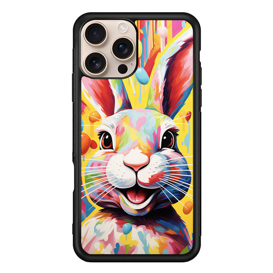 Happy Rabbit Painting iPhone 16 Pro Case - iPhone 16 Pro
