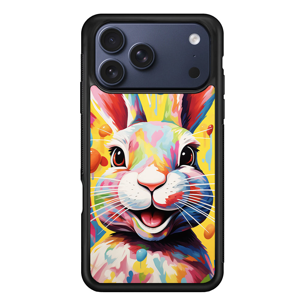 Happy Rabbit Painting iPhone 17 Pro Case - Xtracase