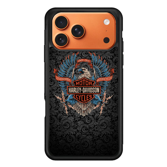 Phone case with Harley Davidson logo and design on a black background