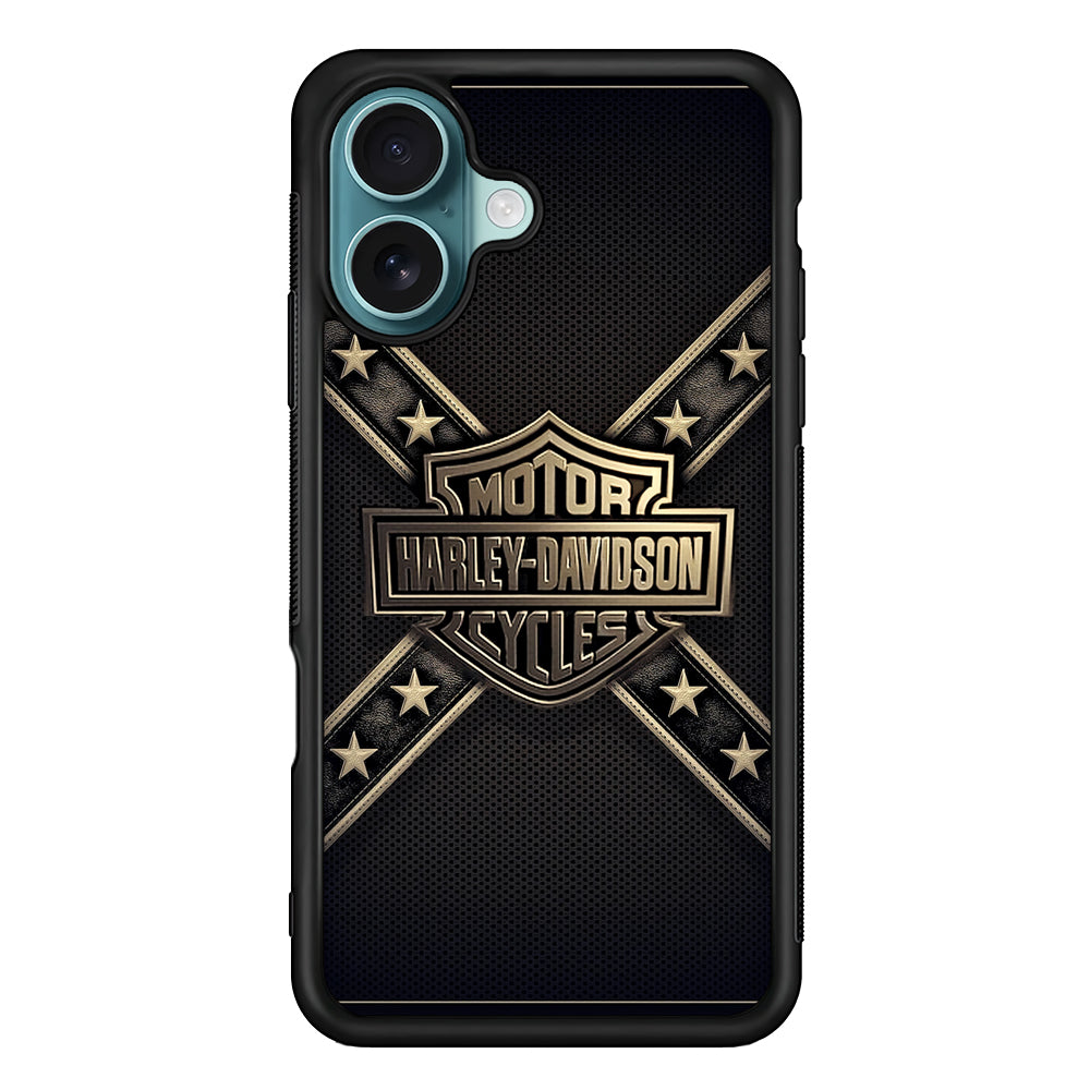 Harley Davidson Golden Star iPhone 16 Plus Case - Xtracase