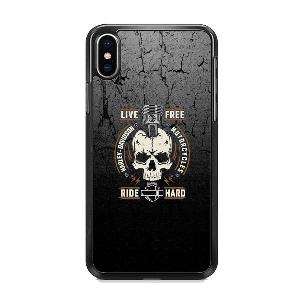 Harley Davidson Live Free with Ride Hard iPhone Xs Max Case-Xtracase
