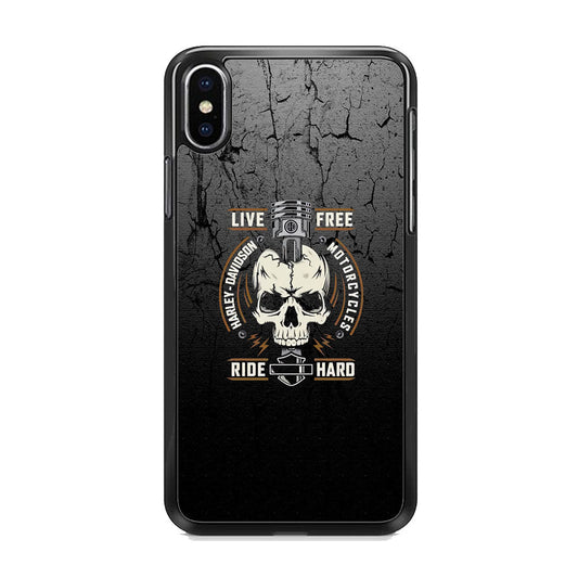 Harley Davidson Live Free with Ride Hard iPhone X Case-Xtracase