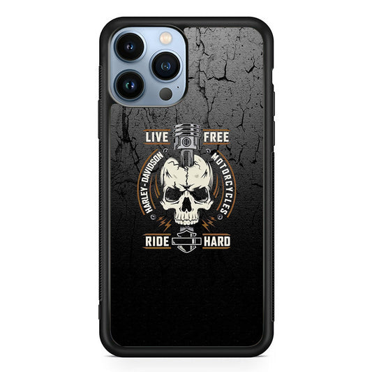 Harley Davidson Live Free with Ride Hard iPhone 14 Pro Case-Xtracase