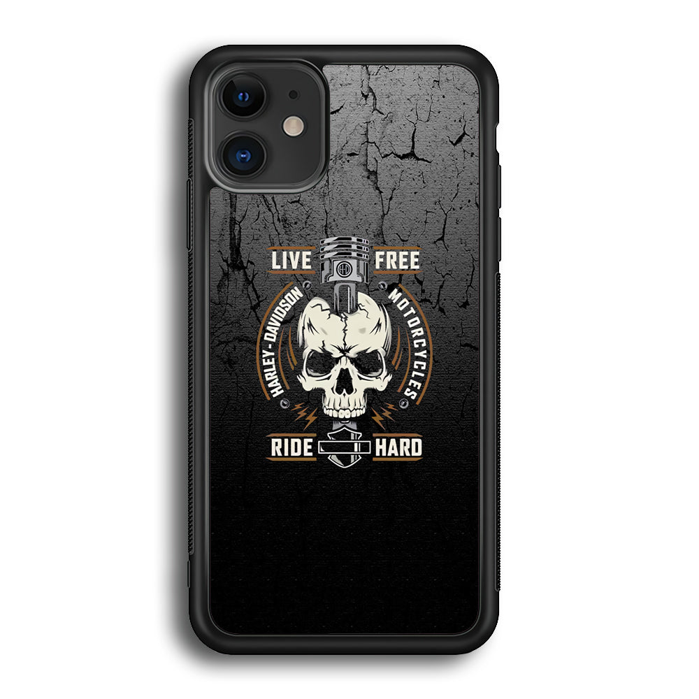 Harley Davidson Live Free with Ride Hard iPhone 12 Case-Xtracase