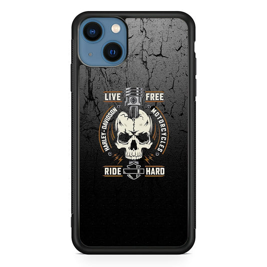 Harley Davidson Live Free with Ride Hard iPhone 13 Case-Xtracase