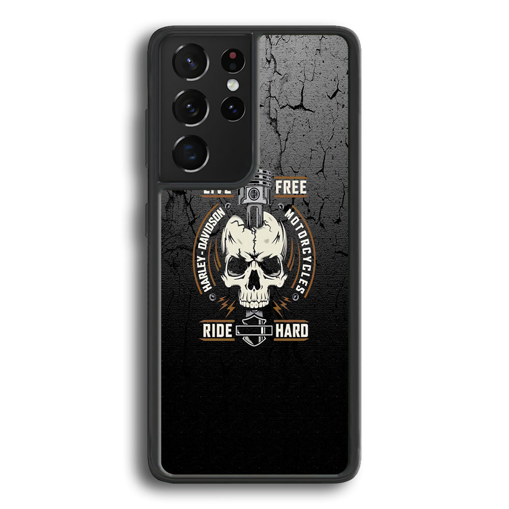 Harley Davidson Live Free with Ride Hard Samsung Galaxy S25 Ultra Case-Xtracase