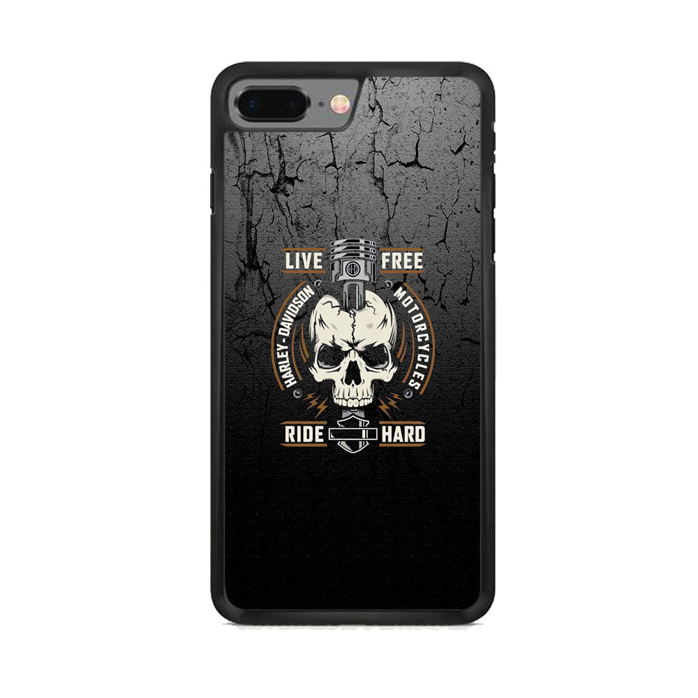 Harley Davidson Live Free with Ride Hard iPhone 7 Plus Case-Xtracase