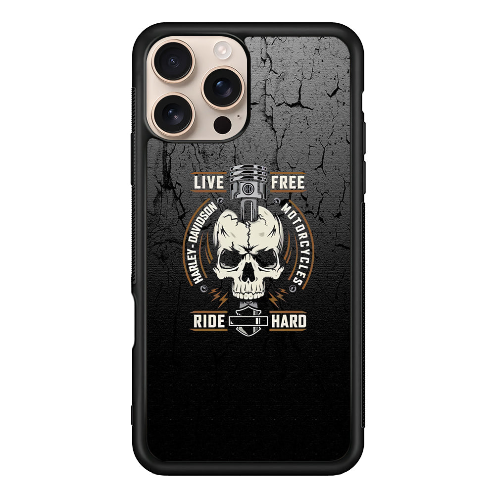 Harley Davidson Live Free with Ride Hard iPhone 16 Pro Case - Xtracase