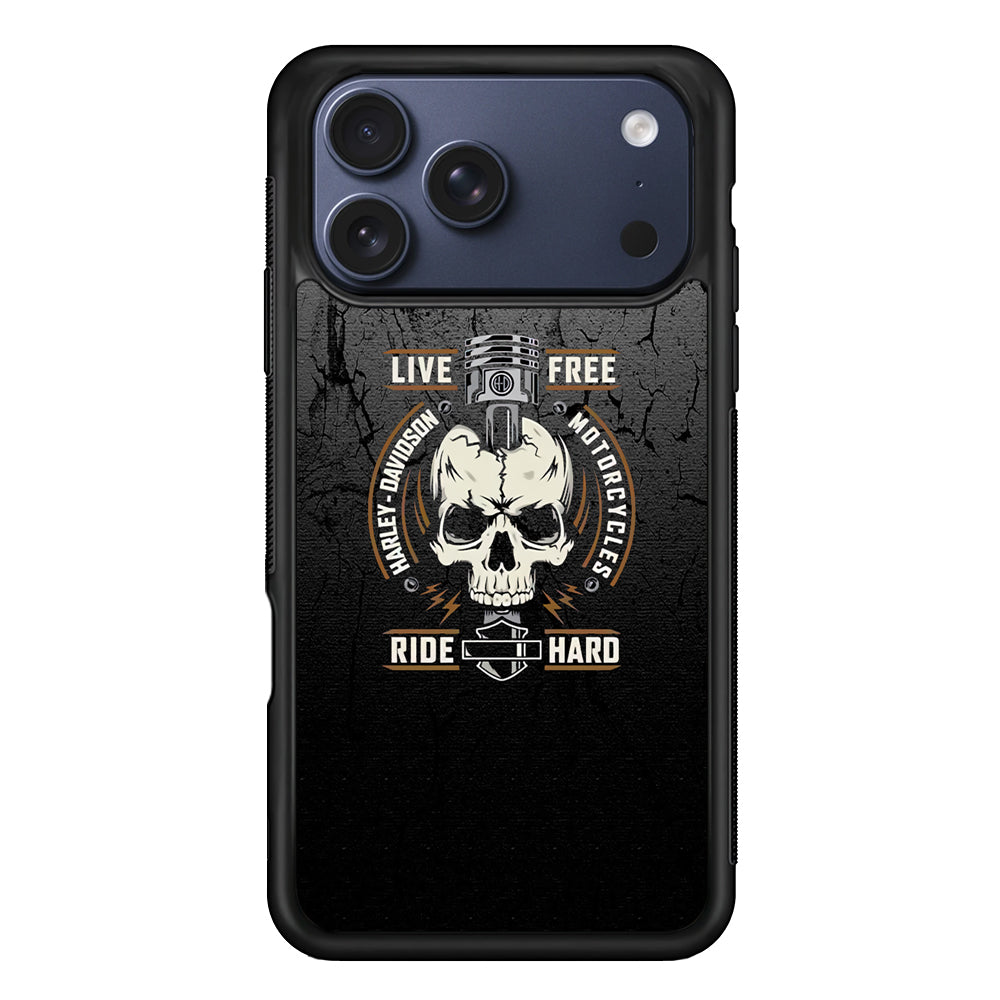 Harley Davidson Live Free with Ride Hard iPhone 17 Pro Case - Xtracase
