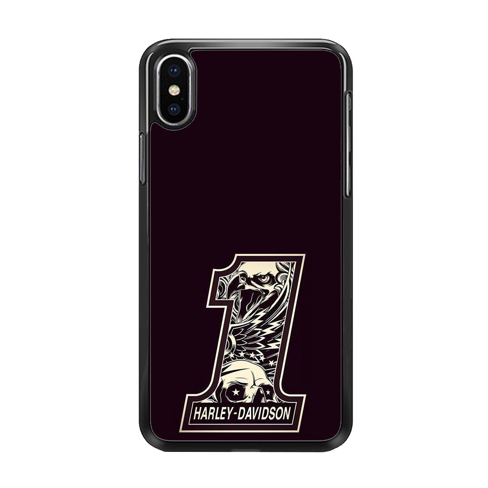 Harley Davidson Number Dark Purple iPhone XS Case-Xtracase
