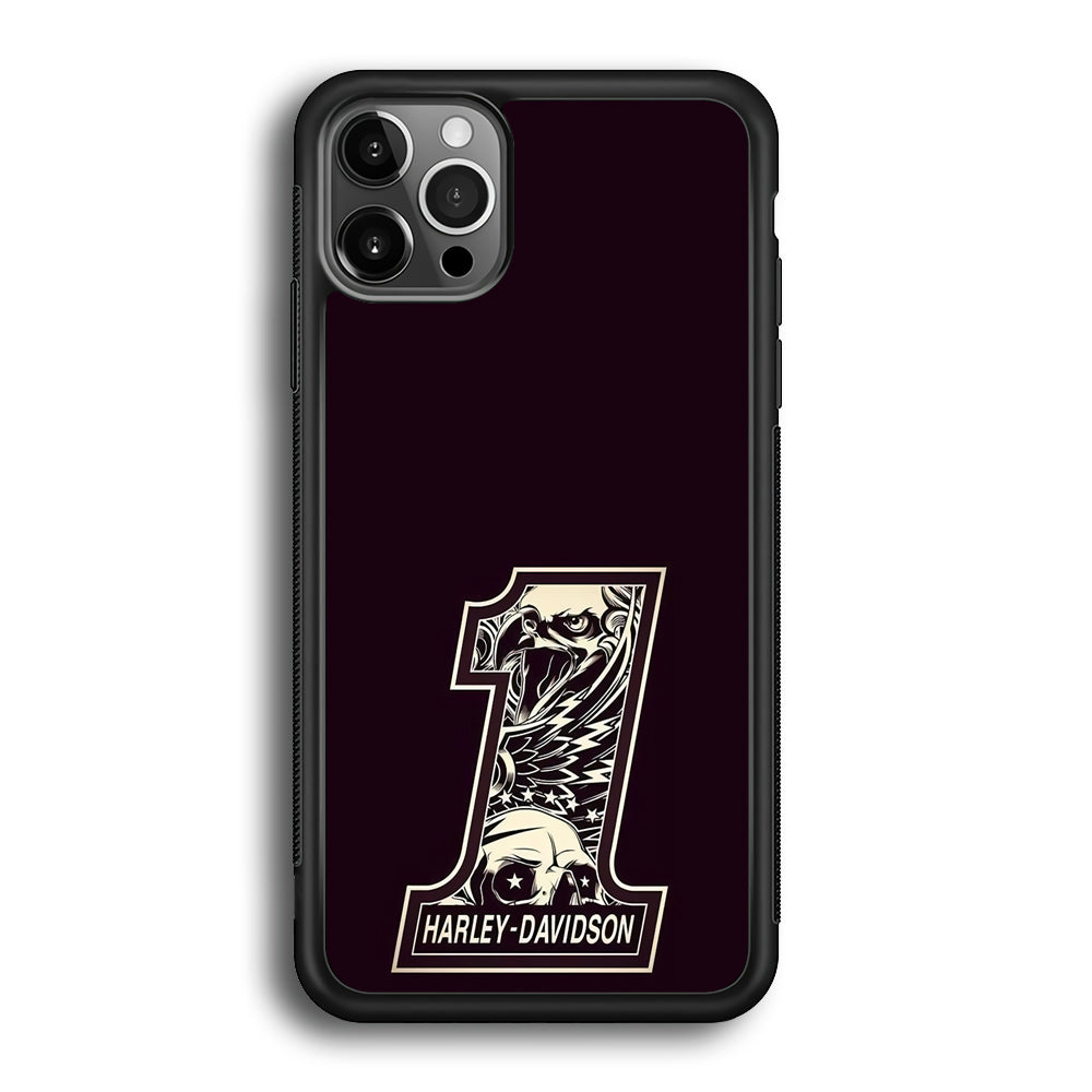 Harley Davidson Number Dark Purple iPhone 12 Pro Case-Xtracase
