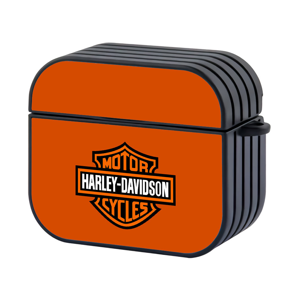 Harley Davidson Orange Background Apple Airpods 4 Case - Xtracase