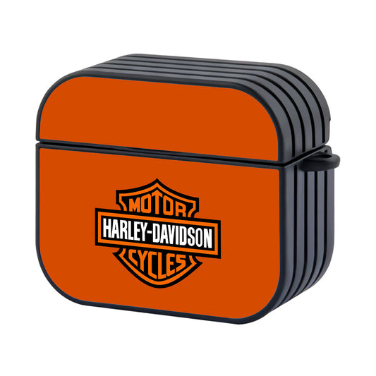 Harley Davidson Orange Background Apple Airpods 4 Case - Xtracase