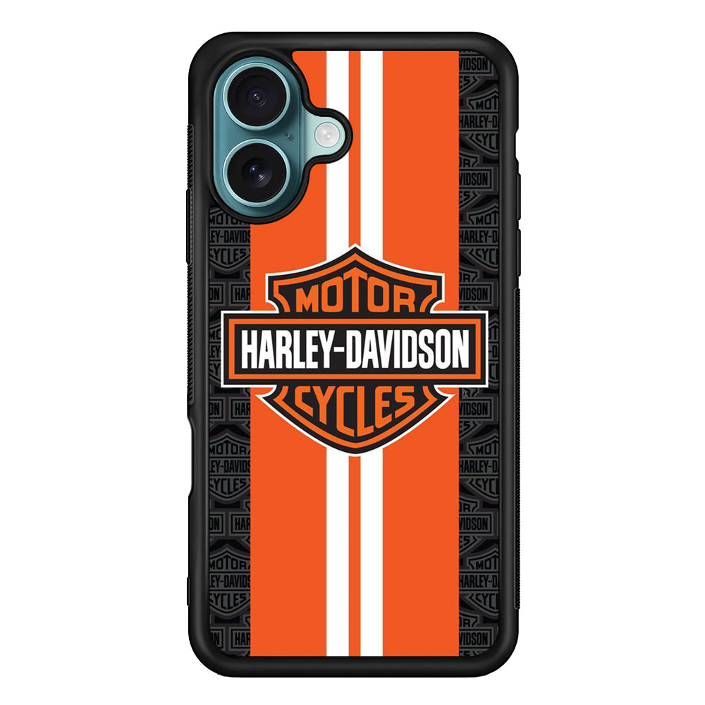 Harley Davidson Orange Stripe White iPhone 17 Case - Xtracase