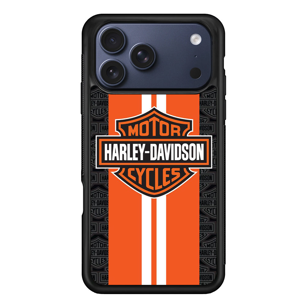 Harley Davidson Orange Stripe White iPhone 17 Pro Case - Xtracase