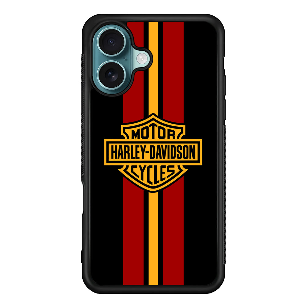 Harley Davidson Red Stripe Emblem iPhone 16 Case - Xtracase