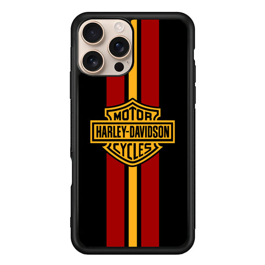 Harley Davidson Red Stripe Emblem iPhone 16 Pro Max Case - Xtracase