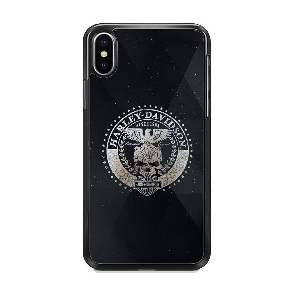 Harley Davidson Silver Emblem iPhone Xs Case-Xtracase