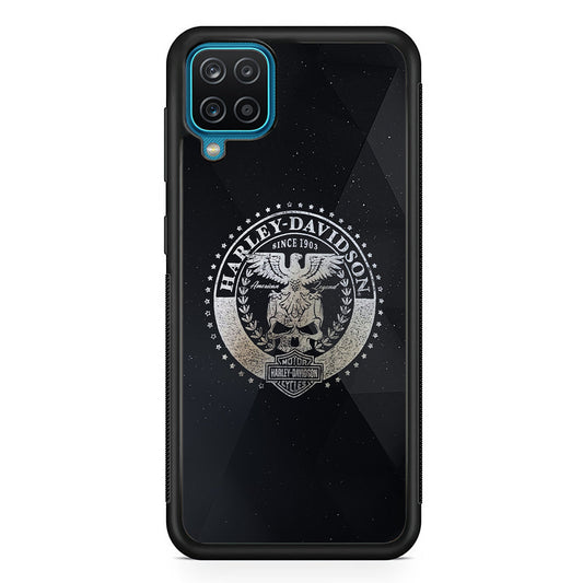 Harley Davidson Silver Emblem Samsung Galaxy A12 Case-Xtracase