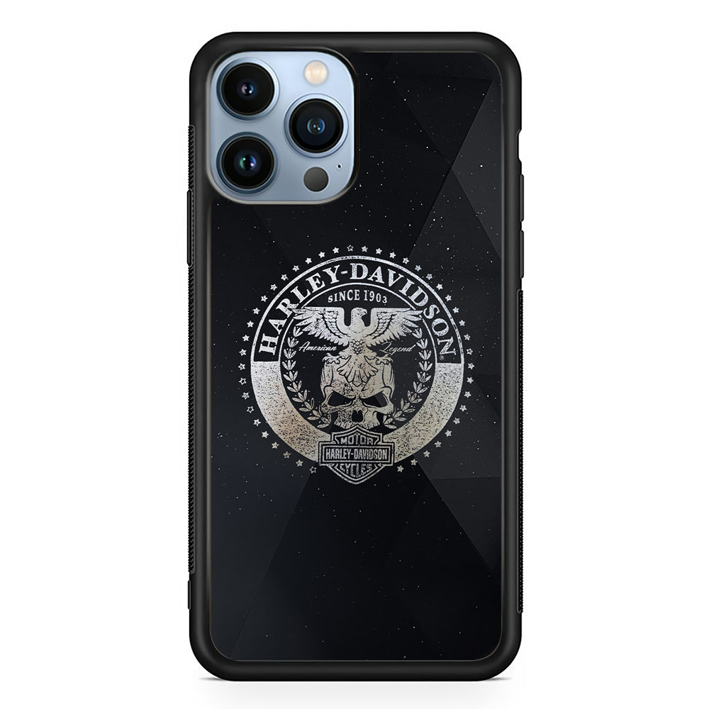 Harley Davidson Silver Emblem iPhone 15 Pro Max Case-Xtracase