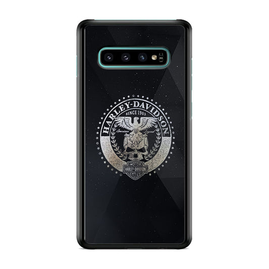 Harley Davidson Silver Emblem Samsung Galaxy S10 Plus Case-Xtracase