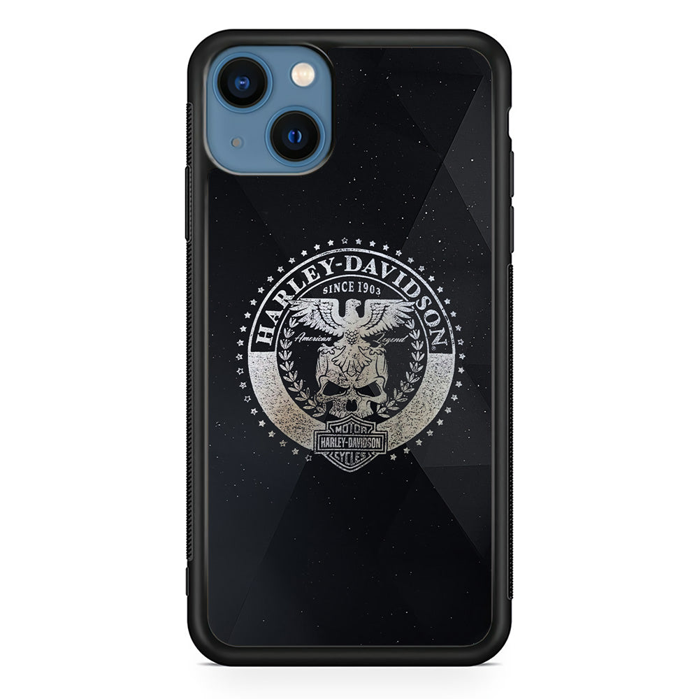Harley Davidson Silver Emblem iPhone 15 Plus Case-Xtracase