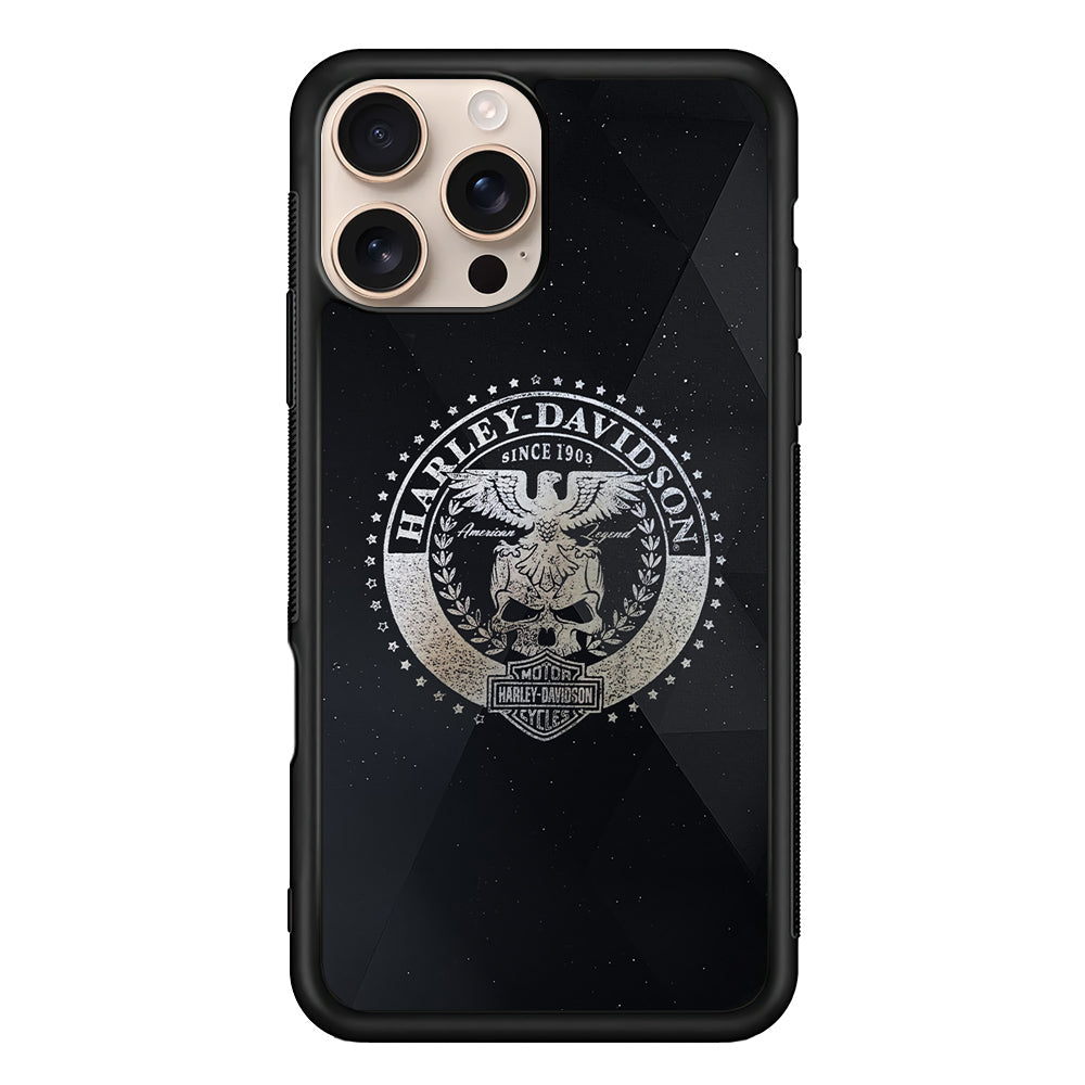Harley Davidson Silver Emblem iPhone 16 Pro Max Case - Xtracase