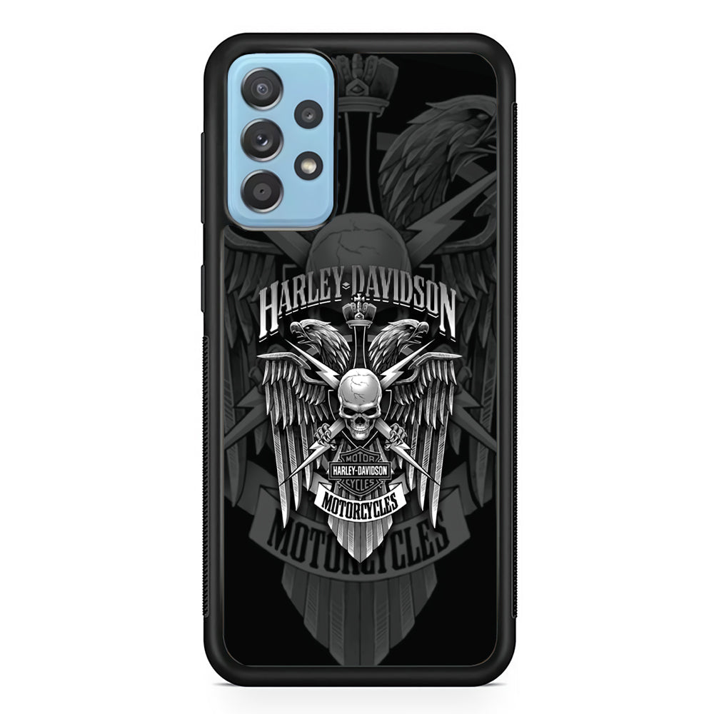 Harley Davidson Silver Pinion Samsung Galaxy A52 Case-Xtracase